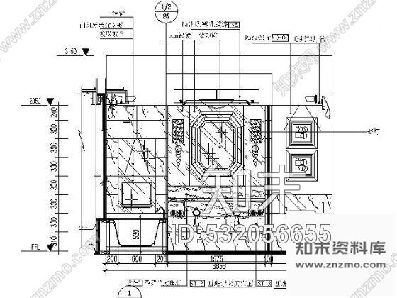 施工图五星豪华酒店B型套房施工图cad施工图下载【ID:532056655】