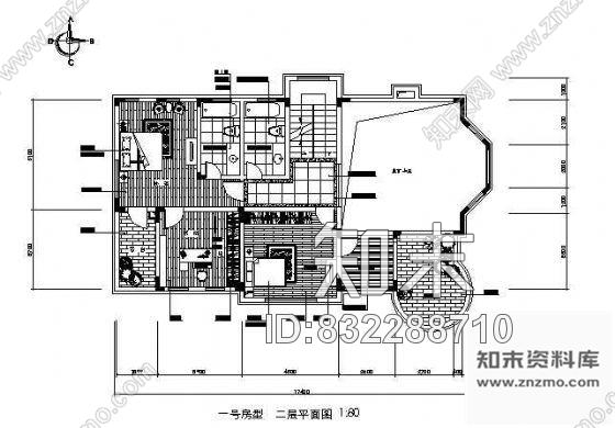 图块/节点三层别墅平面布置图cad施工图下载【ID:832288710】