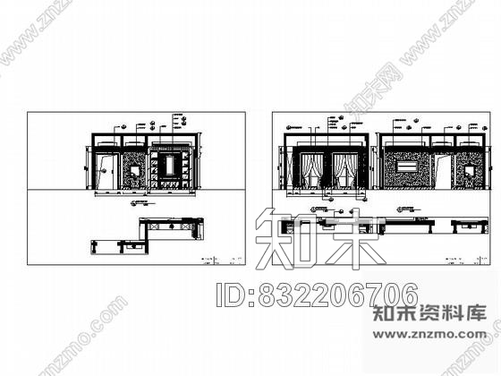 图块/节点别墅小餐厅立面图cad施工图下载【ID:832206706】