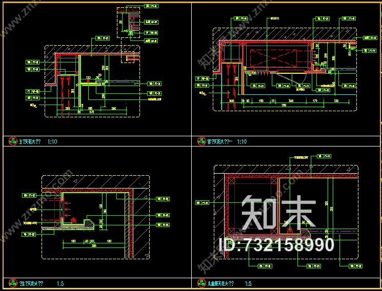 北京万科翡翠丨现代简奢样板房丨CAD施工图+设计方案前期方案、后期深化+物料...cad施工图下载【ID:732158990】