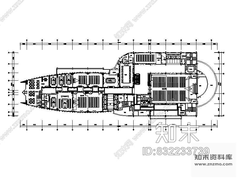 图块/节点厦门某国际商务大酒店平面cad施工图下载【ID:832233739】