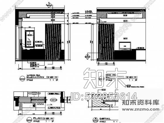 施工图皇冠酒店标准套房施工图cad施工图下载【ID:532053614】