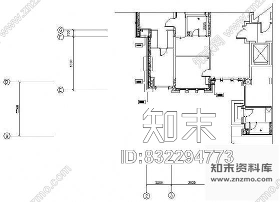 图块/节点某住宅楼外墙幕墙工程图cad施工图下载【ID:832294773】