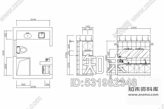 施工图现代简约风格双层别墅室内装修图含实景照片cad施工图下载【ID:531982348】