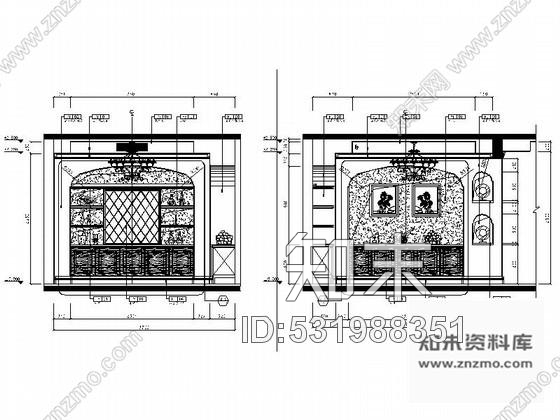 施工图欧式风格双层别墅样板房装修图cad施工图下载【ID:531988351】