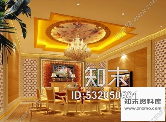 施工图安徽某知名酒店餐饮区装修图含效果cad施工图下载【ID:532050691】