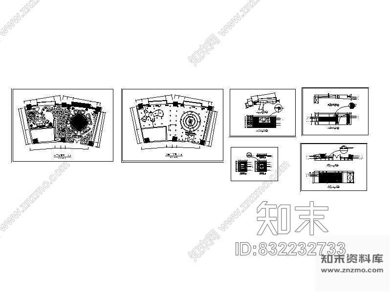 某接待室装修cad施工图下载【ID:832232733】
