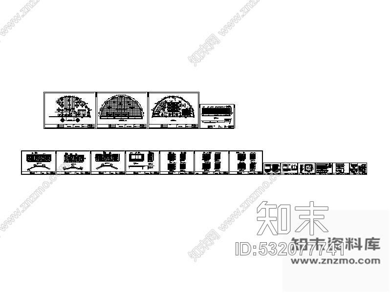 施工图某步行街小型售楼处装修图cad施工图下载【ID:532077741】