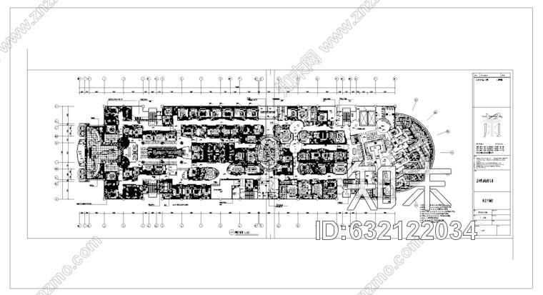 温州欧洲城KTV俱乐部室内设计施工图纸cad施工图下载【ID:632122034】