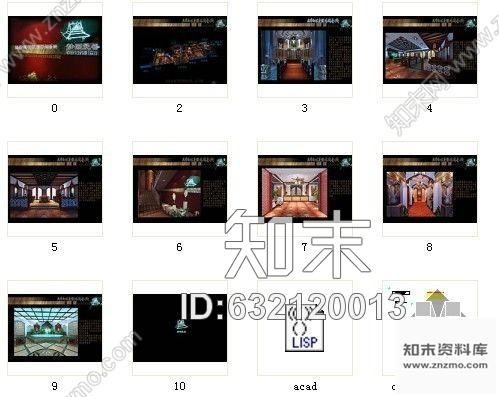 施工图热带雨林度假休闲会所(含效果图)cad施工图下载【ID:632120013】