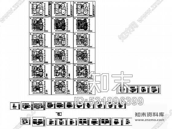 施工图杭州三层现代别墅装修图cad施工图下载【ID:531996399】