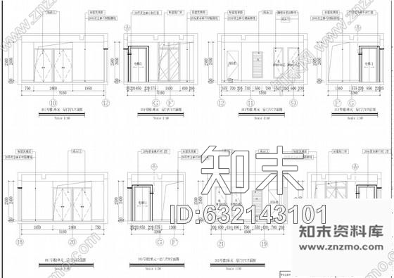 施工图浙江农民多高层公寓门厅电梯厅室内装修施工图施工图下载【ID:632143101】