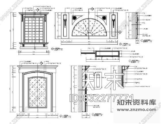 图块/节点洗浴中心走廊详图cad施工图下载【ID:832277771】