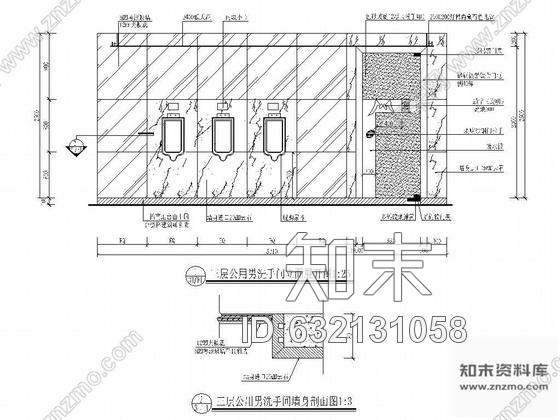 施工图休闲俱乐部卫生间装修图cad施工图下载【ID:632131058】