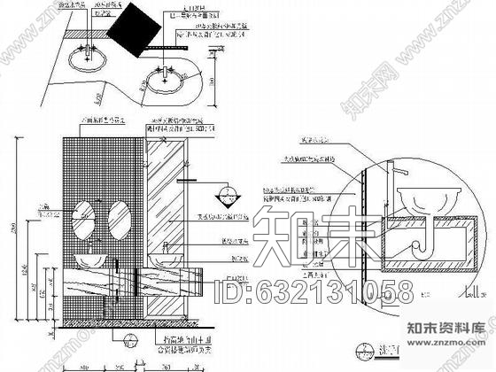 施工图休闲俱乐部卫生间装修图cad施工图下载【ID:632131058】