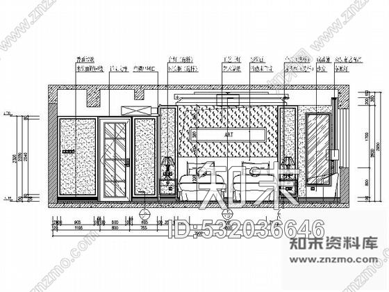 施工图杭州高档连锁酒店新古典标间装修图含效果cad施工图下载【ID:532036646】