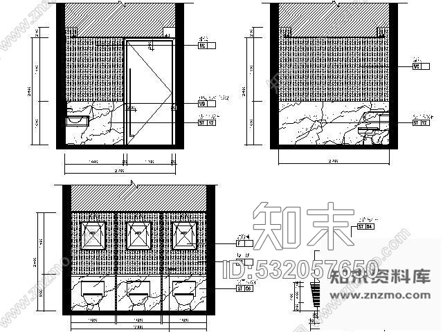 施工图五星酒店卫生间装修图cad施工图下载【ID:532057650】