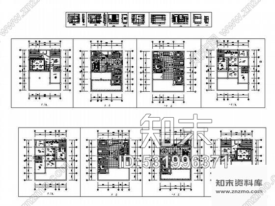 施工图双层别墅设计方案图cad施工图下载【ID:531996371】