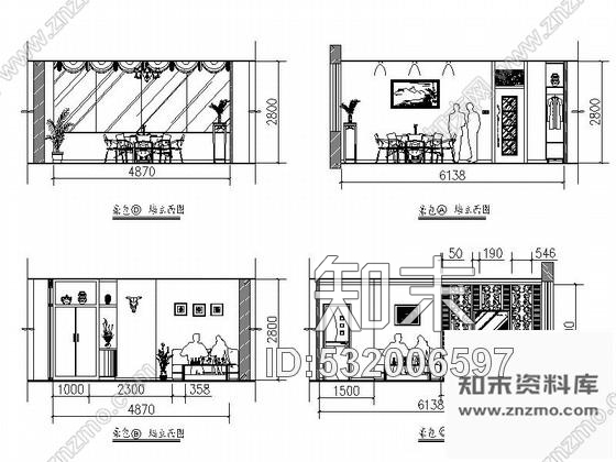 施工图四川豪华连锁肥牛餐厅室内设计CAD施工图cad施工图下载【ID:532006597】