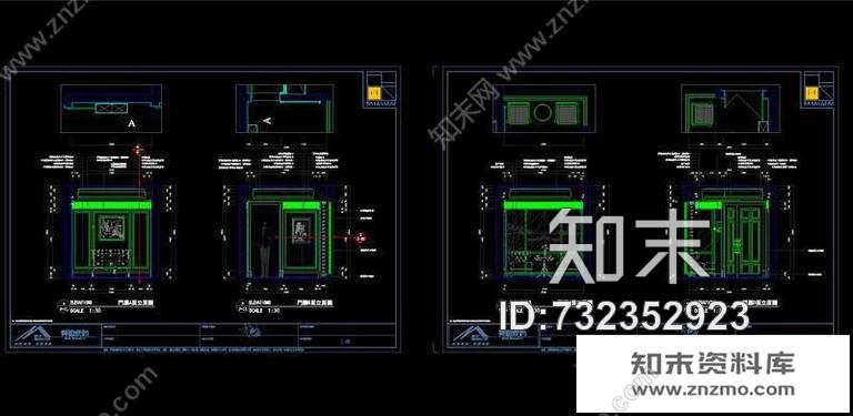 赵益平-湘域中央花园C样板间cad施工图下载【ID:732352923】