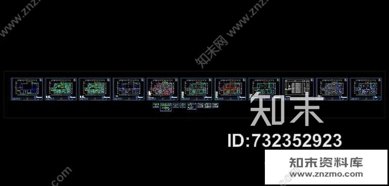 赵益平-湘域中央花园C样板间cad施工图下载【ID:732352923】