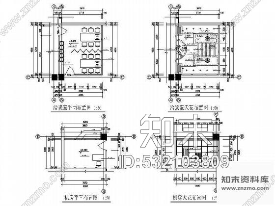 施工图多种办公室空间设计图cad施工图下载【ID:532103809】