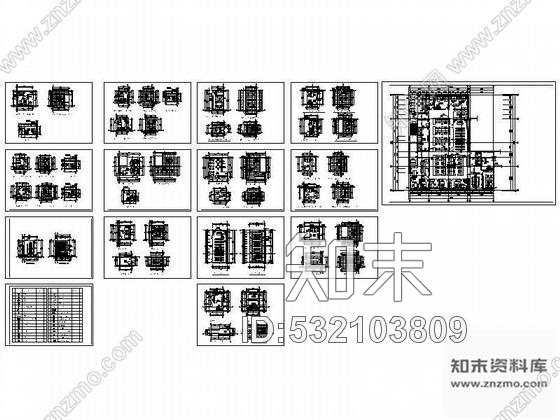 施工图多种办公室空间设计图cad施工图下载【ID:532103809】