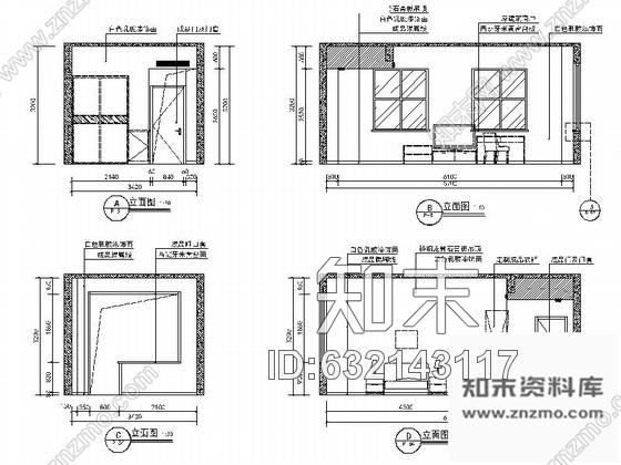 施工图山东精装现代风格员工宿舍装修施工图cad施工图下载【ID:632143117】