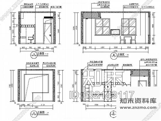 施工图山东精装现代风格员工宿舍装修施工图cad施工图下载【ID:632143117】