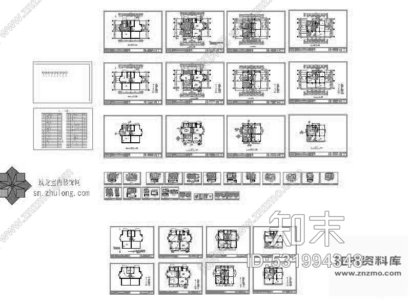 施工图法式别墅设计装修图cad施工图下载【ID:531994348】