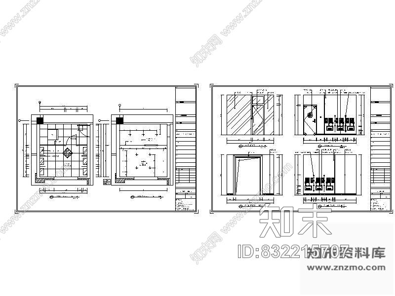 图块/节点酒店电话间立面图cad施工图下载【ID:832215707】