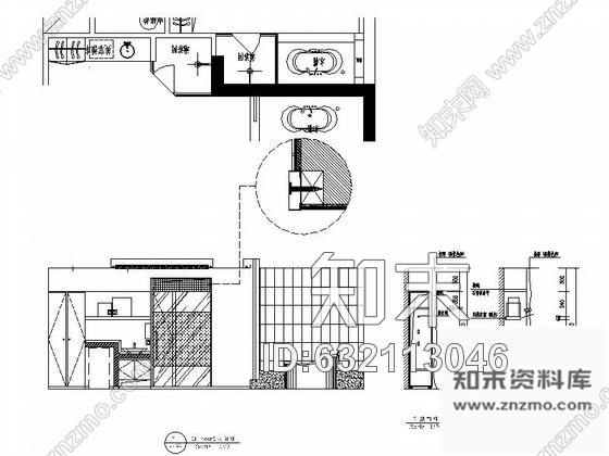 施工图廊坊大型连锁美容美体机构新中式SPA会所装修施工图含实景cad施工图下载【ID:632113046】