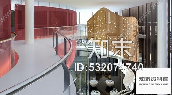 施工图上海450㎡现代售楼处施工图含效果cad施工图下载【ID:532074740】