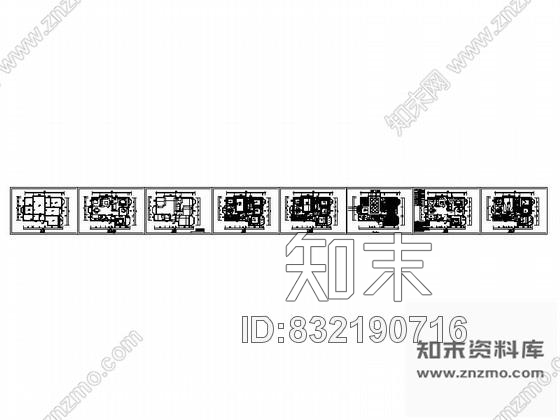 图块/节点温州某简约四居室平面图cad施工图下载【ID:832190716】