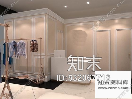 施工图新疆品牌服装店装修设计施工图含3D效果模型cad施工图下载【ID:532067718】