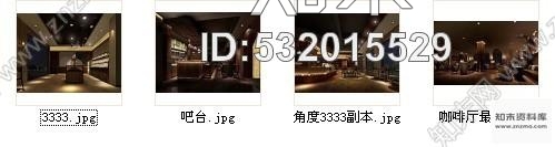 施工图美式红酒专卖综合吧室内装修图含效果cad施工图下载【ID:532015529】