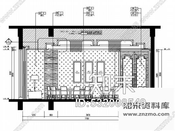 施工图现代中式酒楼包间装修图cad施工图下载【ID:532008549】