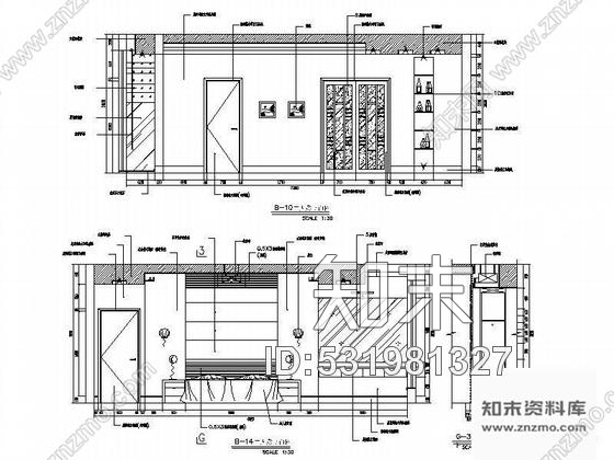 施工图四层现代花园别墅设计装修图cad施工图下载【ID:531981327】