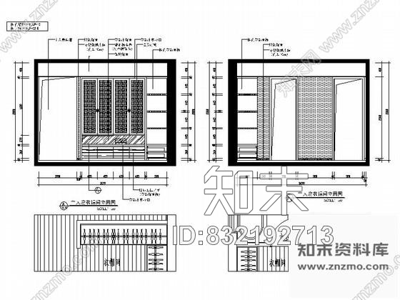 图块/节点主人衣帽间详图cad施工图下载【ID:832192713】