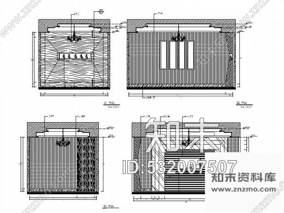 施工图福建某现代风时尚餐厅室内装修施工图含效果cad施工图下载【ID:532007507】