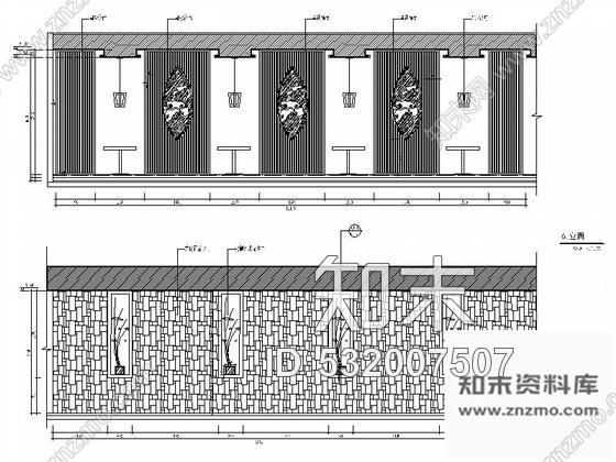 施工图福建某现代风时尚餐厅室内装修施工图含效果cad施工图下载【ID:532007507】