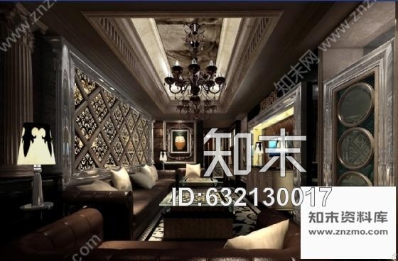 施工图成都某酒店豪华KTV包房装修图含效果cad施工图下载【ID:632130017】