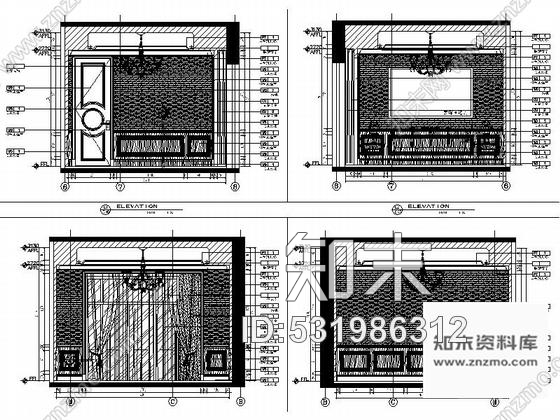 施工图南通度假区奢华法式三层别墅样板间装修图含效果施工图下载【ID:531986312】