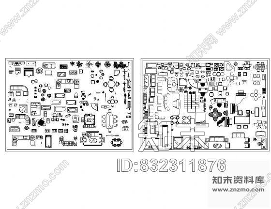 图块/节点室内设计常用图块集cad施工图下载【ID:832311876】