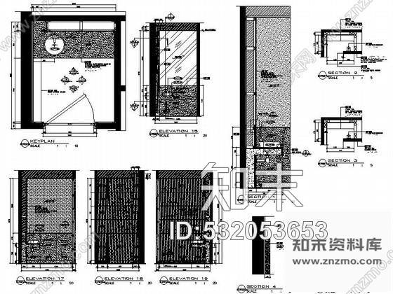 施工图酒店会议室卫生间施工图cad施工图下载【ID:532053653】