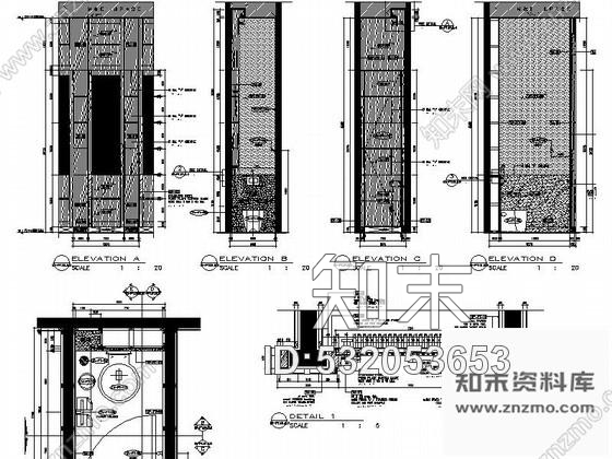 施工图酒店会议室卫生间施工图cad施工图下载【ID:532053653】