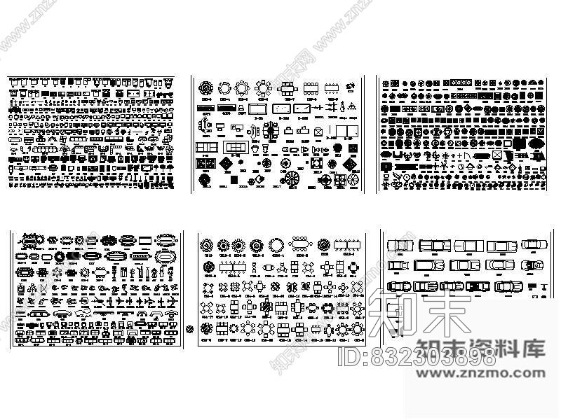 图块/节点CAD经典图块集施工图下载【ID:832303898】