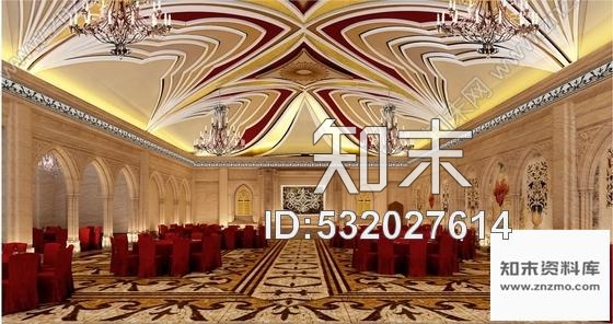 施工图天津特色豪华五星级婚宴酒店CAD施工图含效果方案施工图下载【ID:532027614】