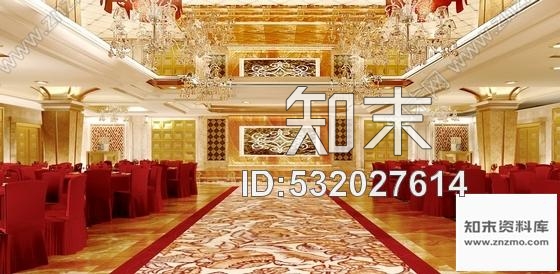 施工图天津特色豪华五星级婚宴酒店CAD施工图含效果方案施工图下载【ID:532027614】