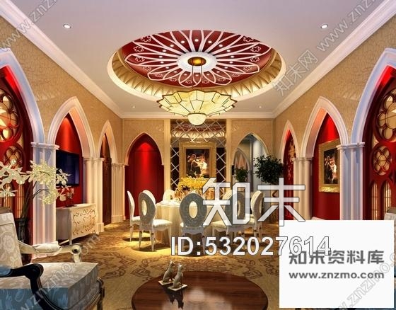 施工图天津特色豪华五星级婚宴酒店CAD施工图含效果方案施工图下载【ID:532027614】